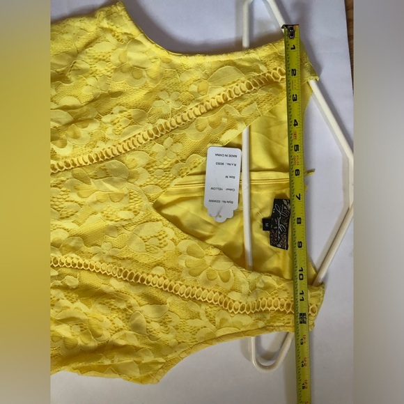 J Glee lace yellow dress size:M - Picture 9 of 12